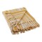 Contemporary Home Living Gold and White Striped Braided Rectangular Cotton Decorative Throw 50" x 60"
